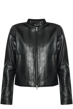 Gucci Leather jacket with logo | Women's Clothing | Vitkac